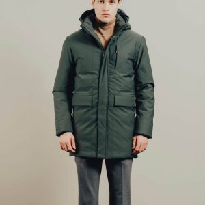 Gnious - Dublin lang vinterjakke i grøn - Herre - 2XL