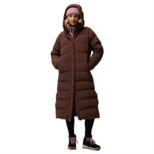 Columbia Amaze Puff Long Hooded Jacket Womens, Tobacco