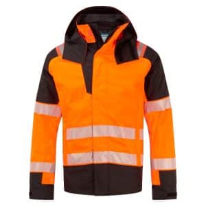 Portwest FR606 - PW3 FR Modaflame regn+ hi-vis vinterjakke - Orange/Sort / XXL - Jakker - EN ISO 11612 - EN ISO 20471 - klasse 1